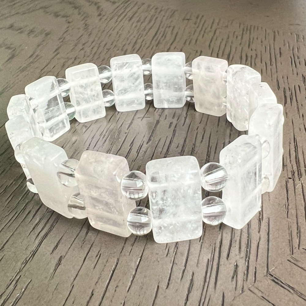 Clear quartz soft bangle SIZE 6.75’